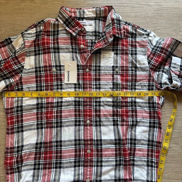 Men's Sonoma The Supersoft Flannel Long Sleeve Button-Up Shirt New - Picture 3 of 4